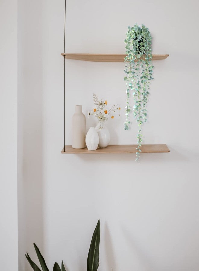 BACAMA Fake Hanging Plant Eucalyptus Small Decor Faux Hanging Vine Plants Wall Greenery for New Home Decoration 1PCS Bright Green 23.6Inches - Image 3