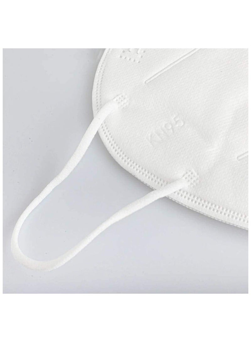 50 قطعة قناع وجه قابل للتصرف 5 طبقات تنفس مضاد للغبار غير منسوج قناع فم للحماية المثلى (أبيض) - Image 5
