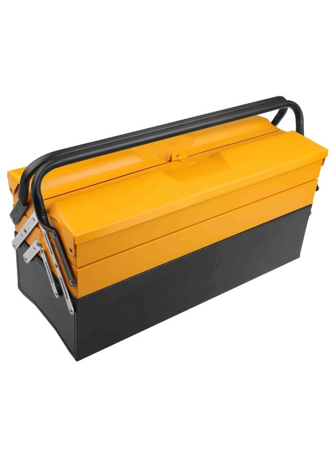 Tolsen 80212 Industrial 3-Layer Steel Tool Box 495 × 200 × 290mm – Heavy Duty Cantilever Toolbox with Carry Handle - Image 3