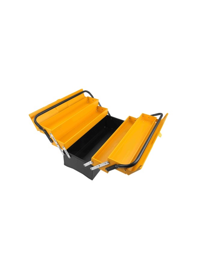 Tolsen 80212 Industrial 3-Layer Steel Tool Box 495 × 200 × 290mm – Heavy Duty Cantilever Toolbox with Carry Handle - Image 2