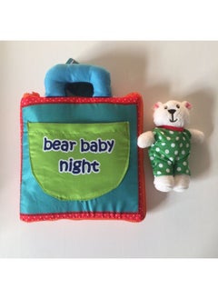 Generic Baby's Hand-held Cloth Book Bear Three-dimensional Cloth Book Baby's Tear-proof Parent-child Interaction Book Children's Early Teaching-Color:Bear Portable Cloth Book  - Image 2