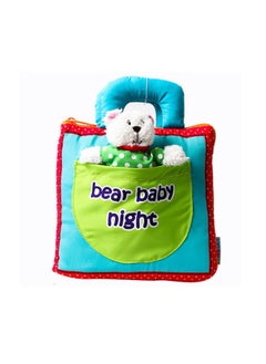 Generic Baby's Hand-held Cloth Book Bear Three-dimensional Cloth Book Baby's Tear-proof Parent-child Interaction Book Children's Early Teaching-Color:Bear Portable Cloth Book  - Image 1