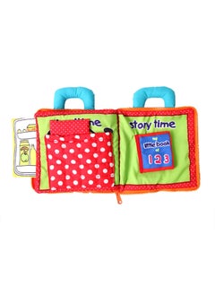 Generic Baby's Hand-held Cloth Book Bear Three-dimensional Cloth Book Baby's Tear-proof Parent-child Interaction Book Children's Early Teaching-Color:Bear Portable Cloth Book  - Image 4