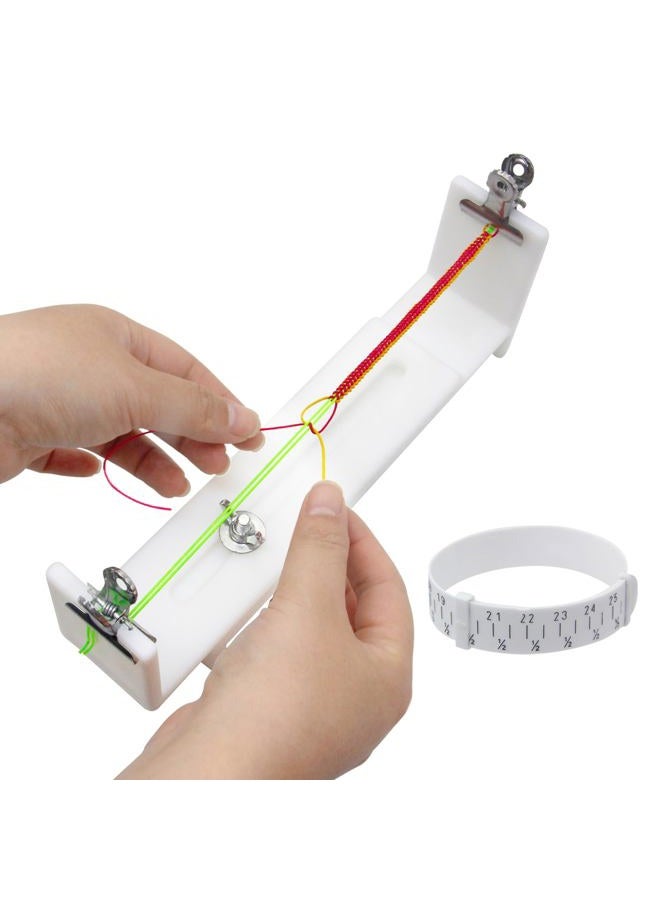 MXFIV Jig Bracelet Maker, Bracelet Braiding Tool, U Shape Paracord Bracelet Making Kit, Kit DIY Hand Knitting Bracelet Jig with 2 Clips and Wrist Measurement, Wristband Rope Knot Braided Fixing Tools - Image 1