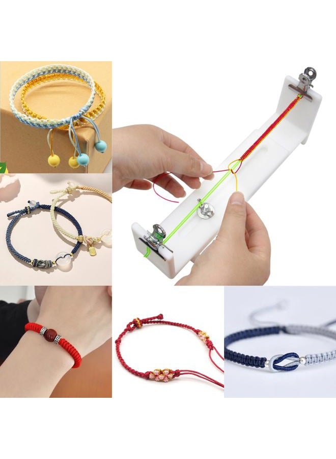 MXFIV Jig Bracelet Maker, Bracelet Braiding Tool, U Shape Paracord Bracelet Making Kit, Kit DIY Hand Knitting Bracelet Jig with 2 Clips and Wrist Measurement, Wristband Rope Knot Braided Fixing Tools - Image 2