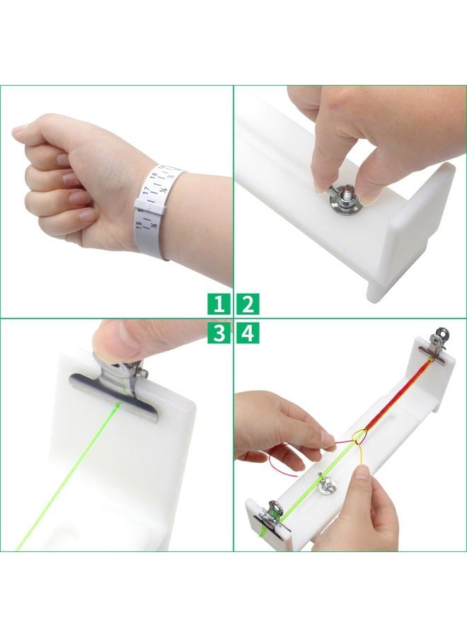 MXFIV Jig Bracelet Maker, Bracelet Braiding Tool, U Shape Paracord Bracelet Making Kit, Kit DIY Hand Knitting Bracelet Jig with 2 Clips and Wrist Measurement, Wristband Rope Knot Braided Fixing Tools - Image 3