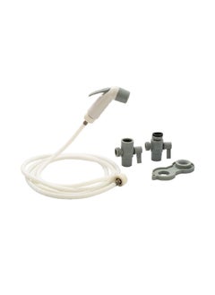 Portable Elegant and Modern Design Travel Shattaf Set with 2 Diverter and 220 m Hose White SV-YF-D4