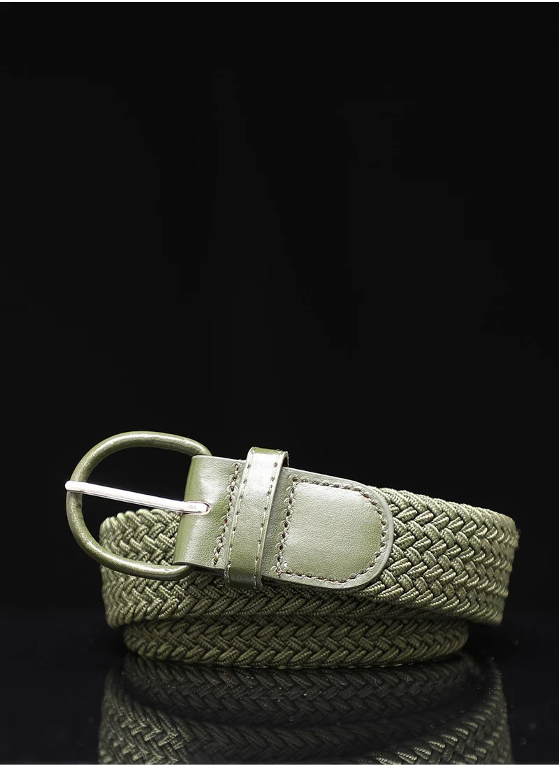 صوص هاوت Olive Green Textured Waist Belt