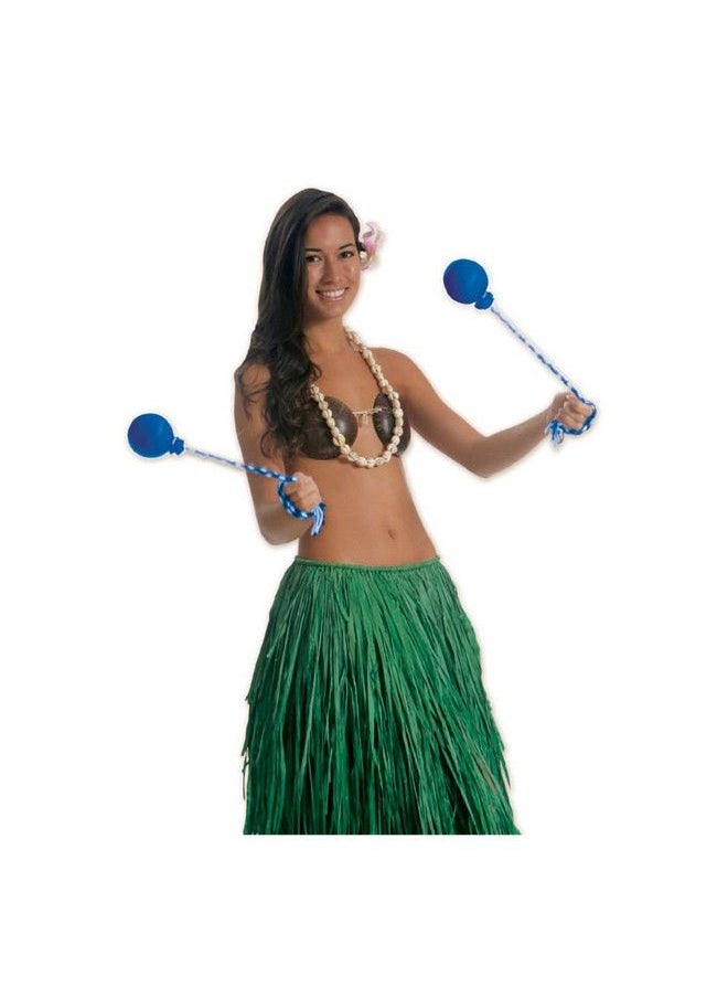 Islander - Hawaiian Hula Implement Maori Poi Balls Blue - Image 1
