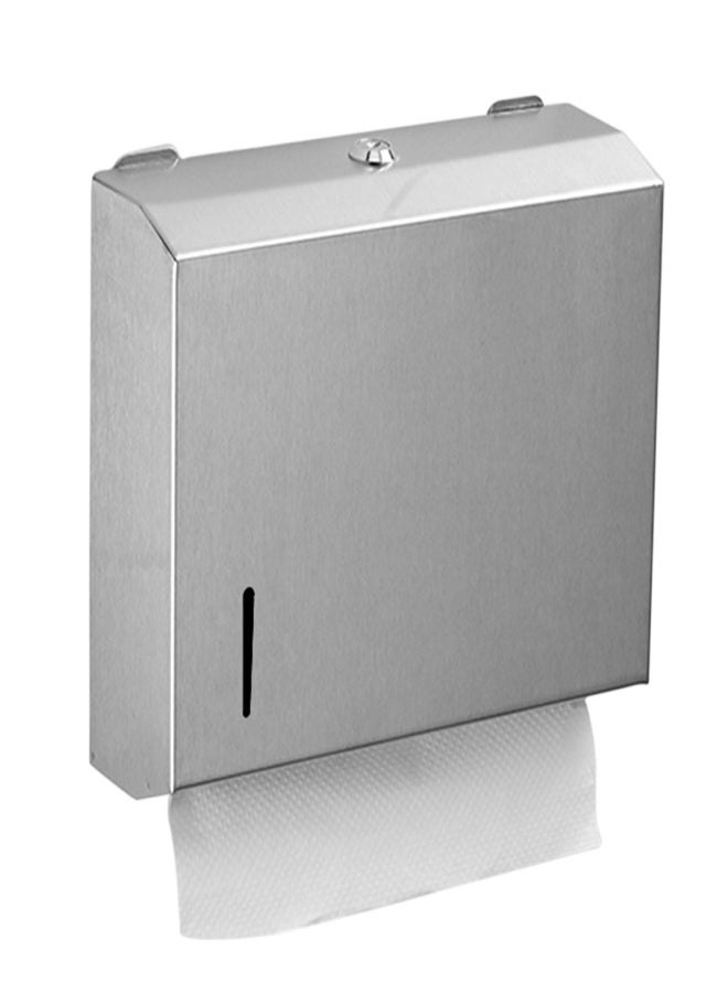Paper Towel Dispenser Wall Mounted Drilling Paper Towel Holder Dispenser Stainless Steel Bathroom Toilet Tissue Dispenser Kitchen Paper Towel Dispenser with 2 Keys - Image 1