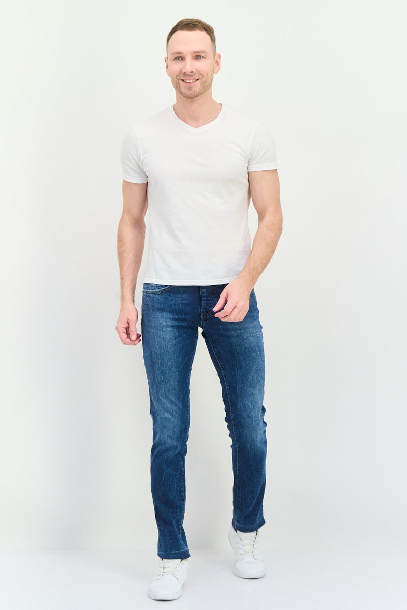 GAS جينز دنيم مغسول بقصة مستقيمة للرجال، أزرق - Image 2