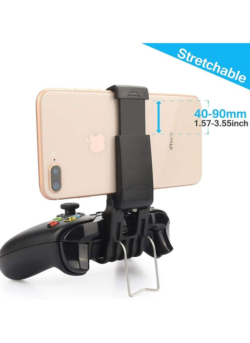 CMGTYYD - CMGTYYD for Xbox One Controller Holder, for Xbox Phone Mount, Foldable Controller Mobile Phone Holder/Smartphone Cellphone Clamp/Clip for Xbox One/S/X/SteelSeries Nimbus/Stratus XL/Steam Controllers - Image 1