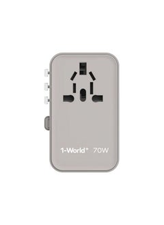 Momax MOMAX UA18E 1-World Universal Travel Adapter – All-in-One International Charger with USB-C & USB-A Ports for Worldwide Use  - Image 2