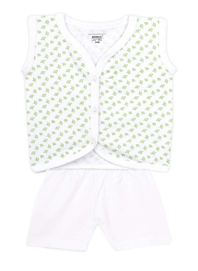 Wearville Cotton Printed New Born Baby Boy's & Baby Girls Jabla Clothing Top And Bottom Set (Multicolored), 0-3 Months, Pack Of 5 Multicolour - Image 2