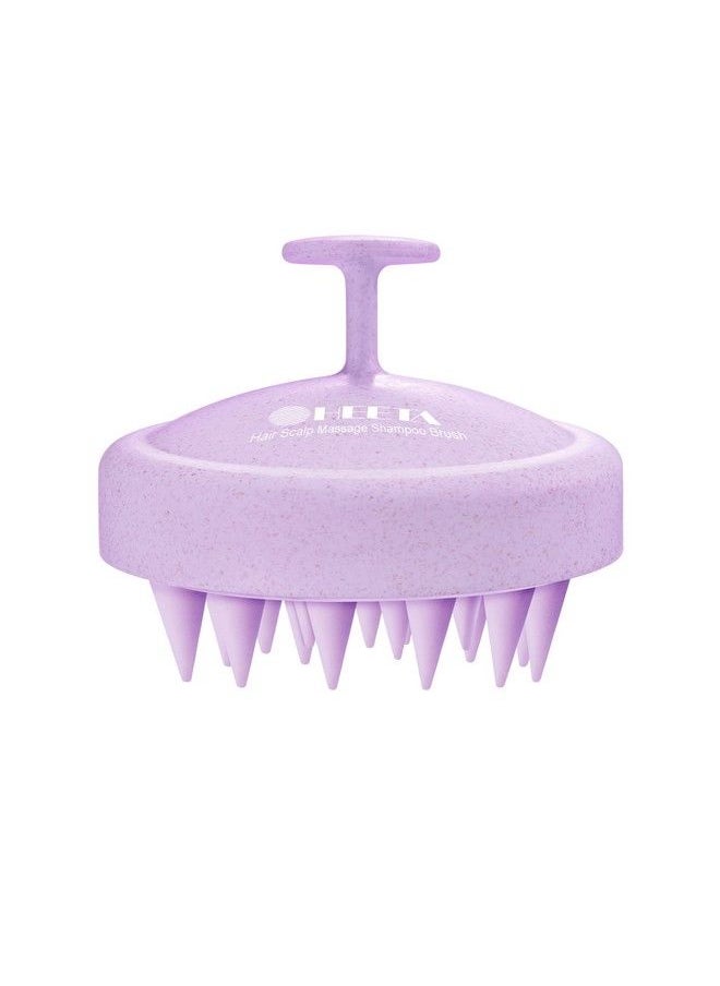 Heeta - Scalp Massager For Hair Growth Soft Silicone Bristles To Remove Dandruff And Relieve Itching Scalp Scrubber For Hair Care Relax Scalp Shampoo Brush For Wet Dry Hair Upgraded Material Purple - Image 1