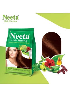 Neeta Hair Henna Powder Enriched With Natural Herbs Ammonia Free Henna Hair Dye Natural Brown 4.41Oz  - Image 2