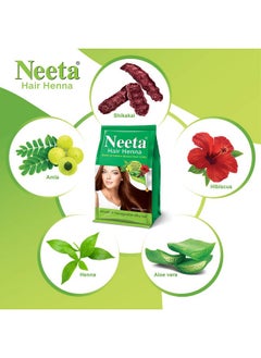 Neeta Hair Henna Powder Enriched With Natural Herbs Ammonia Free Henna Hair Dye Natural Brown 4.41Oz  - Image 3