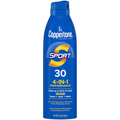 Coppertone Sport Sunscreen Spray SPF 30 Water Resistant Spray Sunscreen for Body 55 Oz Packaging May Vary - Image 1
