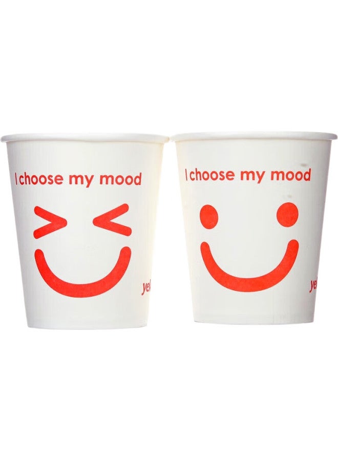Yekee Paper Cups 250ml*80 Count, Disposable Cups Thickened Leak-proof, For Office Business And Home Use Y-9961 - Image 2