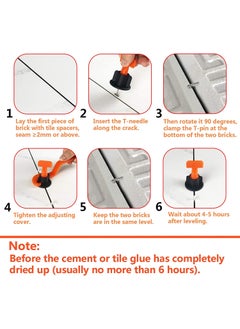 Sherni Sherni Tile Leveling System Kit Tile Spacers Reusable 50pcs Floor Leveling Compounds Upgraded Adjustable Replaceable Spare Steel TPinTile Installation Leveler Tool Set for WallFloor Orange  - Image 4