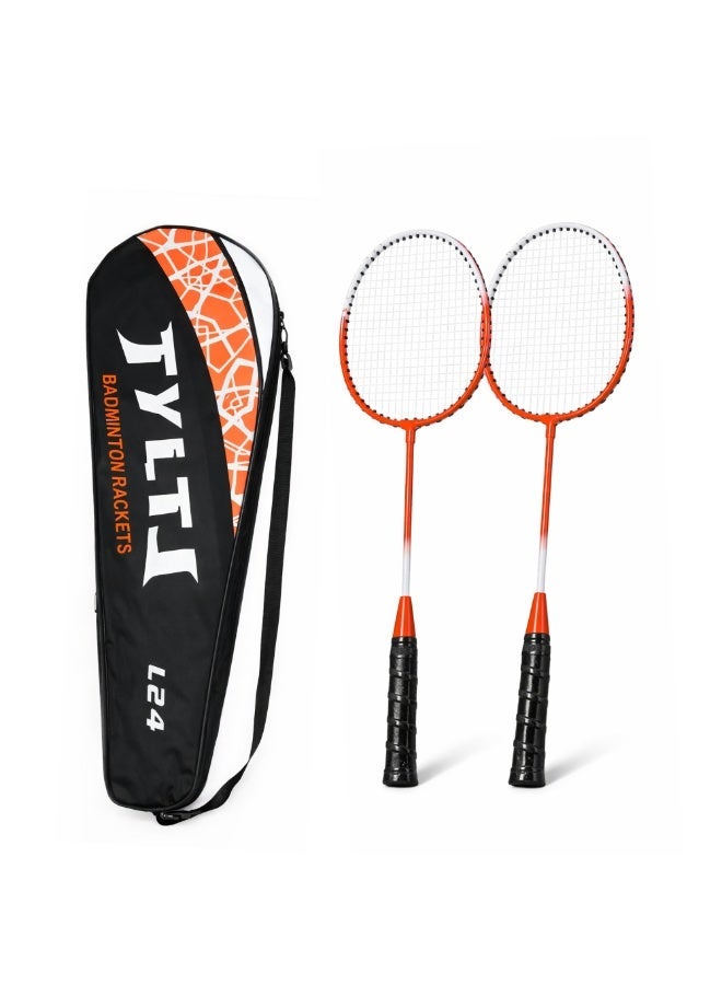 TYLT Set of 2 Assorted Colors Kids Badminton Racket Lightweight Durable Metal Racquet for Kids Boys Girls Beginner Racquet Training Set with Carry Bag for Indoor Outdoor Beach Park Picnic Fun Play Exercise Activity - Image 3