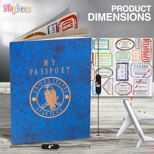 Playbees Passport Sticker Book for Boys and Girls 24 Pack Pad of Famous Places Motivational Treats Party Favors Game Prizes Wall Decals Scrapbooks School Supplies Arts and Crafts - Image 5