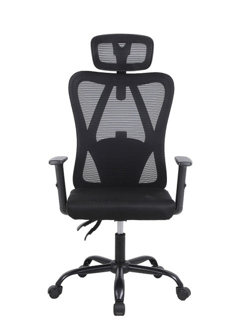 Ergonomic Office Chair High Back Chair with Adjustable Armrest, Lumbar Support and PU Wheels, Mesh Computer Chair, Gaming Chairs, Executive Swivel Chair