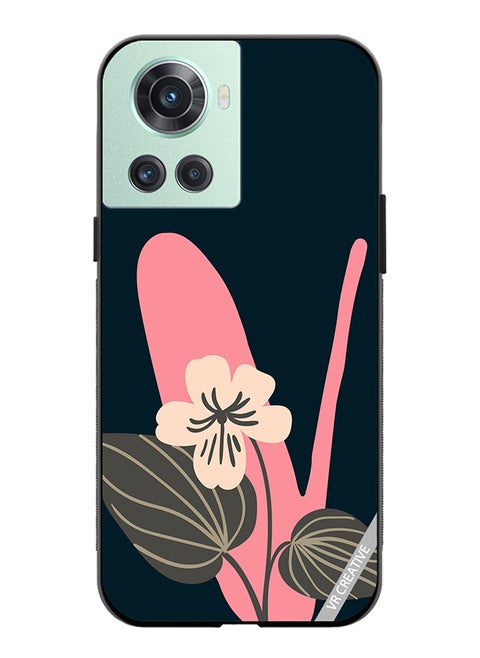 Protective Case Cover For OnePlus Ace Alphabet V Design Multicolour