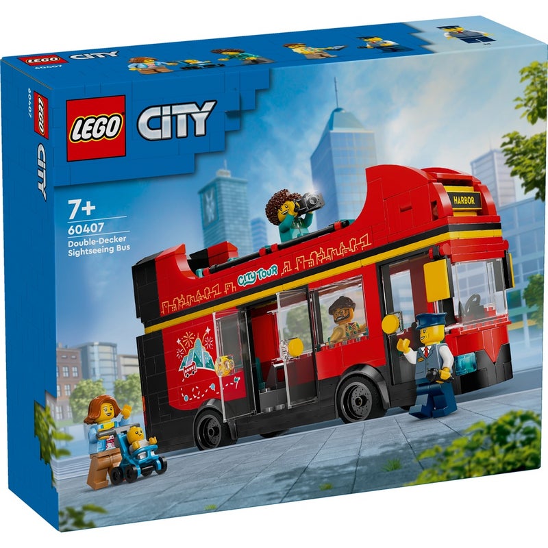 LEGO - City Red Double-Decker Sightseeing Bus 384 Pieces - 60407 - Image 1