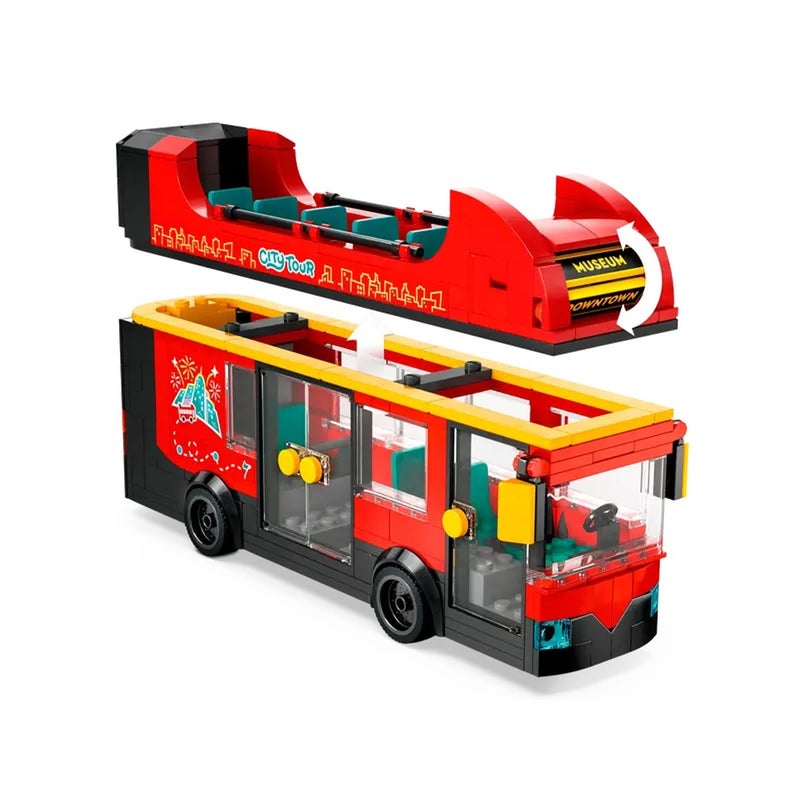 LEGO - City Red Double-Decker Sightseeing Bus 384 Pieces - 60407 - Image 4