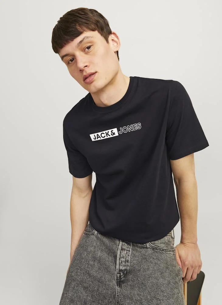 JACK & JONES Logo Crew Neck Regular Fit T-Shirt