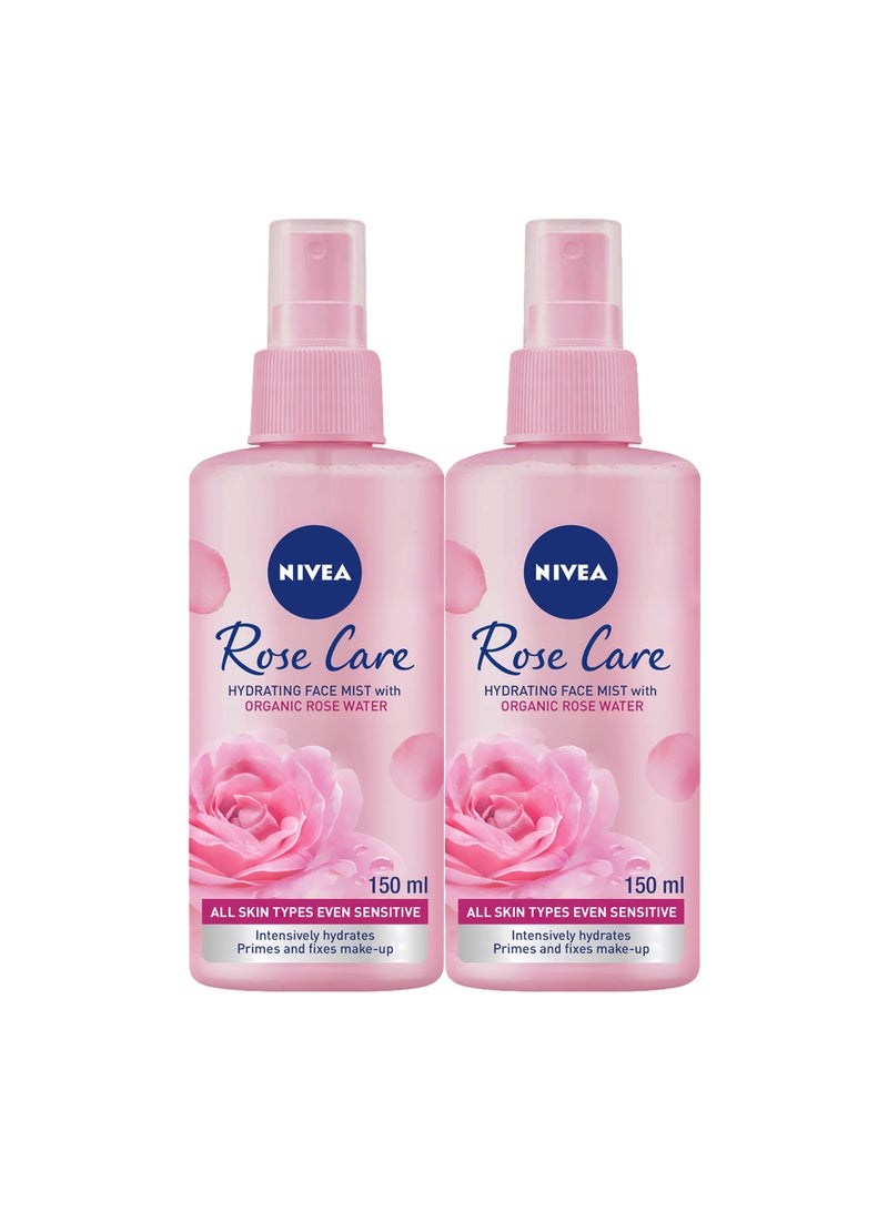 Nivea Face Mist Hydrating Rose Care With Organic Rose Water All Skin Types Pack of 2 - Image 1