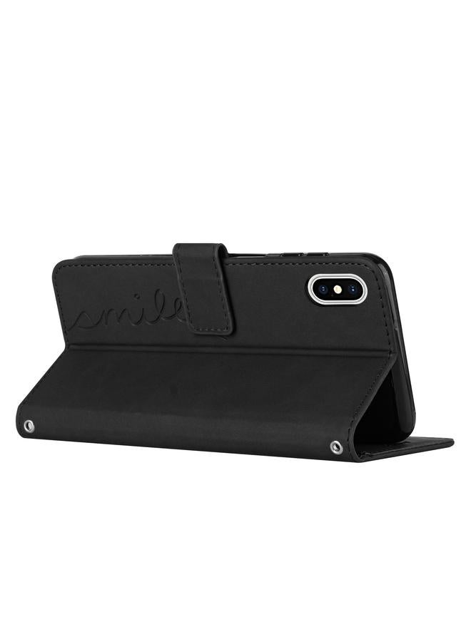 اس-توب جراب هاتف من الجلد بتصميم قلب لهاتف iPhone XS Max مع حبل تعليق - Image 3