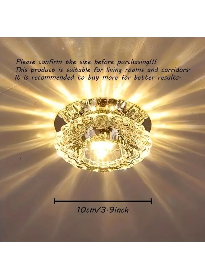 Mini Lan Style Synthetic Gemstone LED Ceiling Light Semi Flush Mount For Bedroom Living Room - Image 2