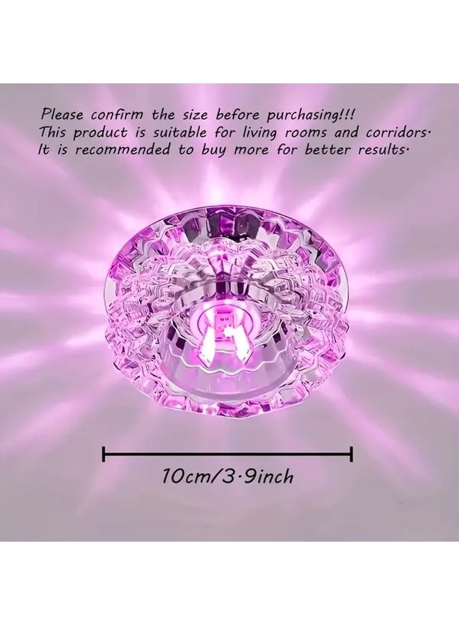 Mini Lan Style Synthetic Gemstone LED Ceiling Light Semi Flush Mount For Bedroom Living Room - Image 5