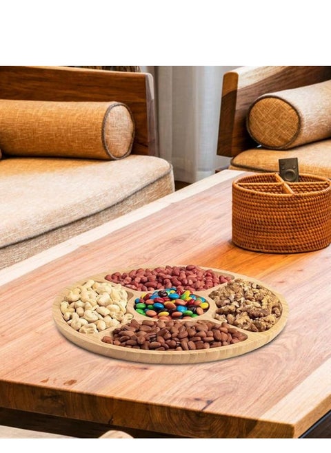 طوفرية خشب دائرية مقسمه 29سم