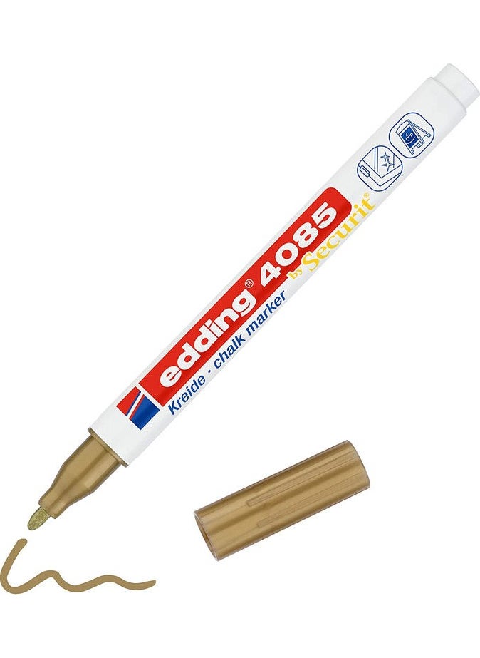 Edding - 4085 Liquid Chalk for Chalkboard and Glass Gold - Image 1