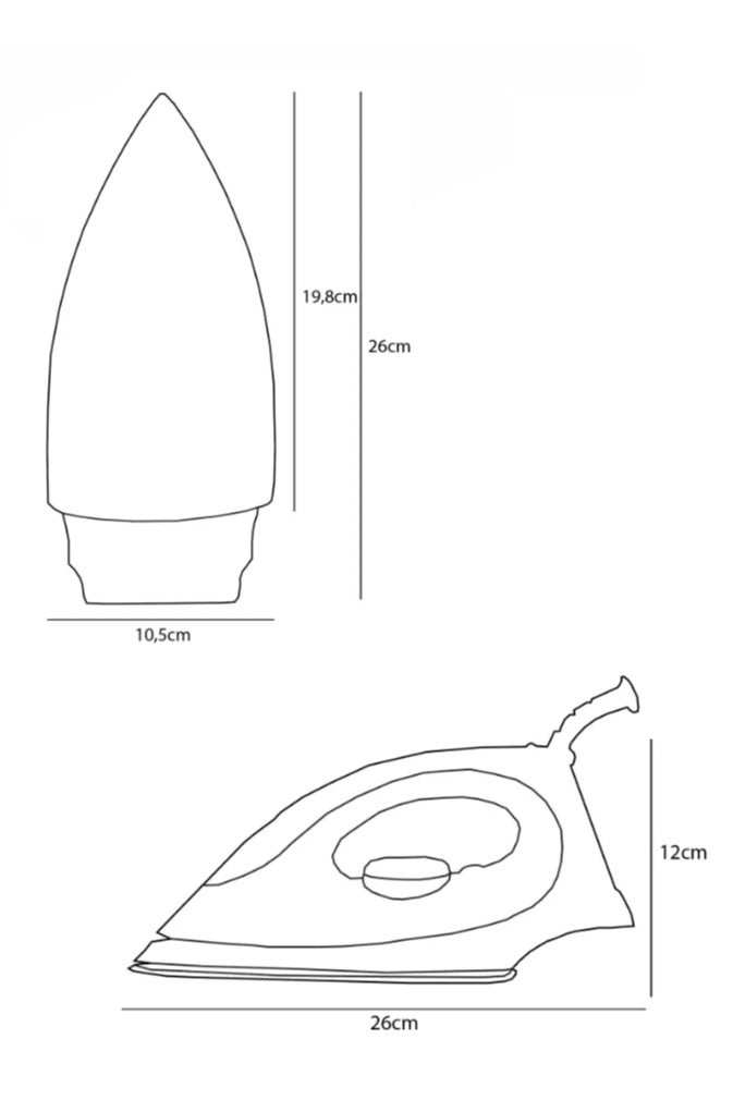 جيهام مكواة جافة - مكواة جافة بقوة 1000 واط مع قاعدة غير لاصقة وسلك دوار  360 درجة - تحكم قابل للتعديل في درجة الحرارة، خفيفة الوزن ومتينة لجميع الأقمشة - Image 5