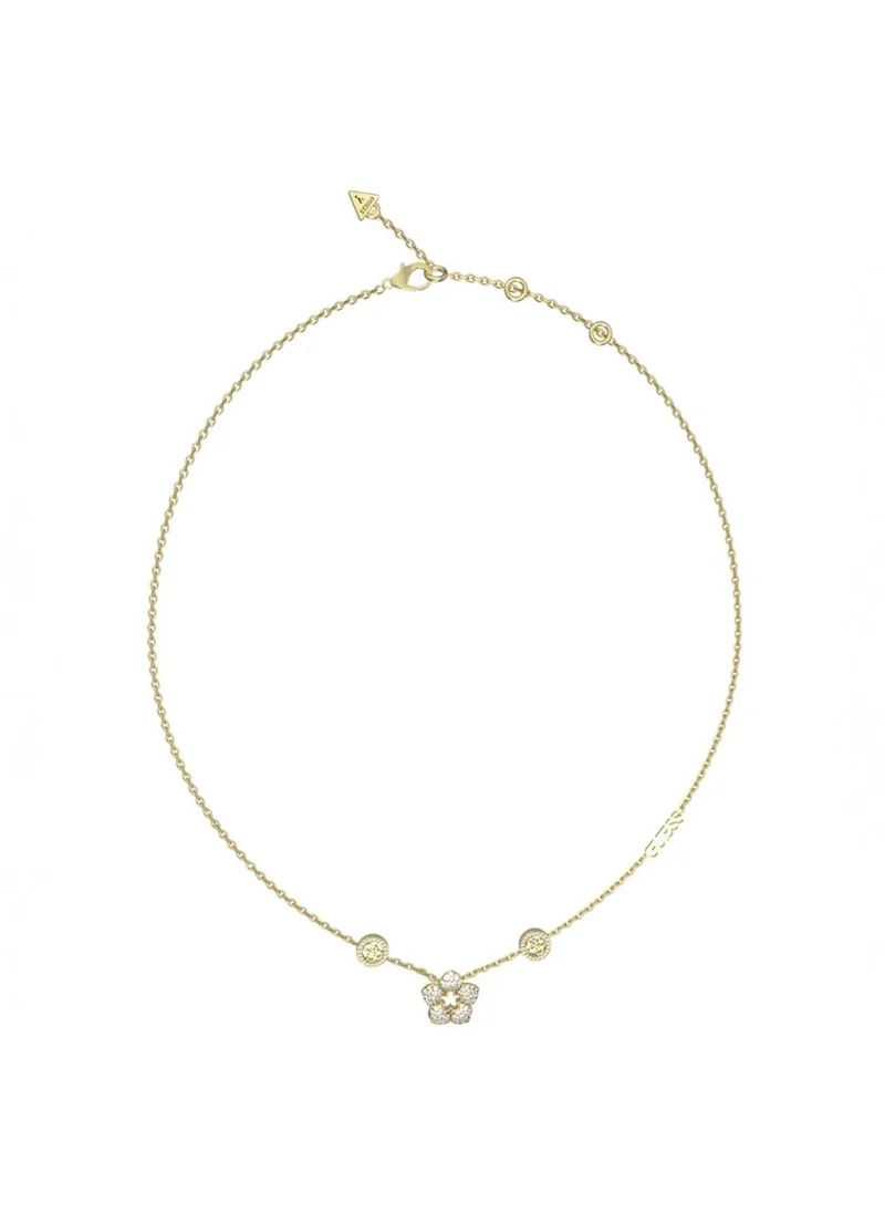 GUESS Flower Detail Short Necklace