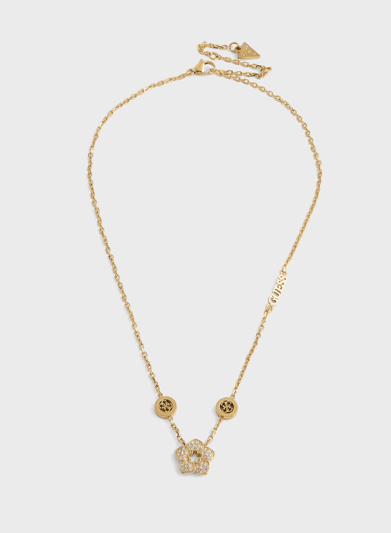 GUESS Flower Detail Short Necklace  - Image 1