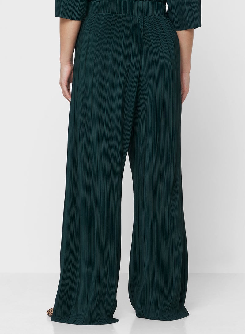 ONLY Plisse Detail Wide Leg Pants - Image 3