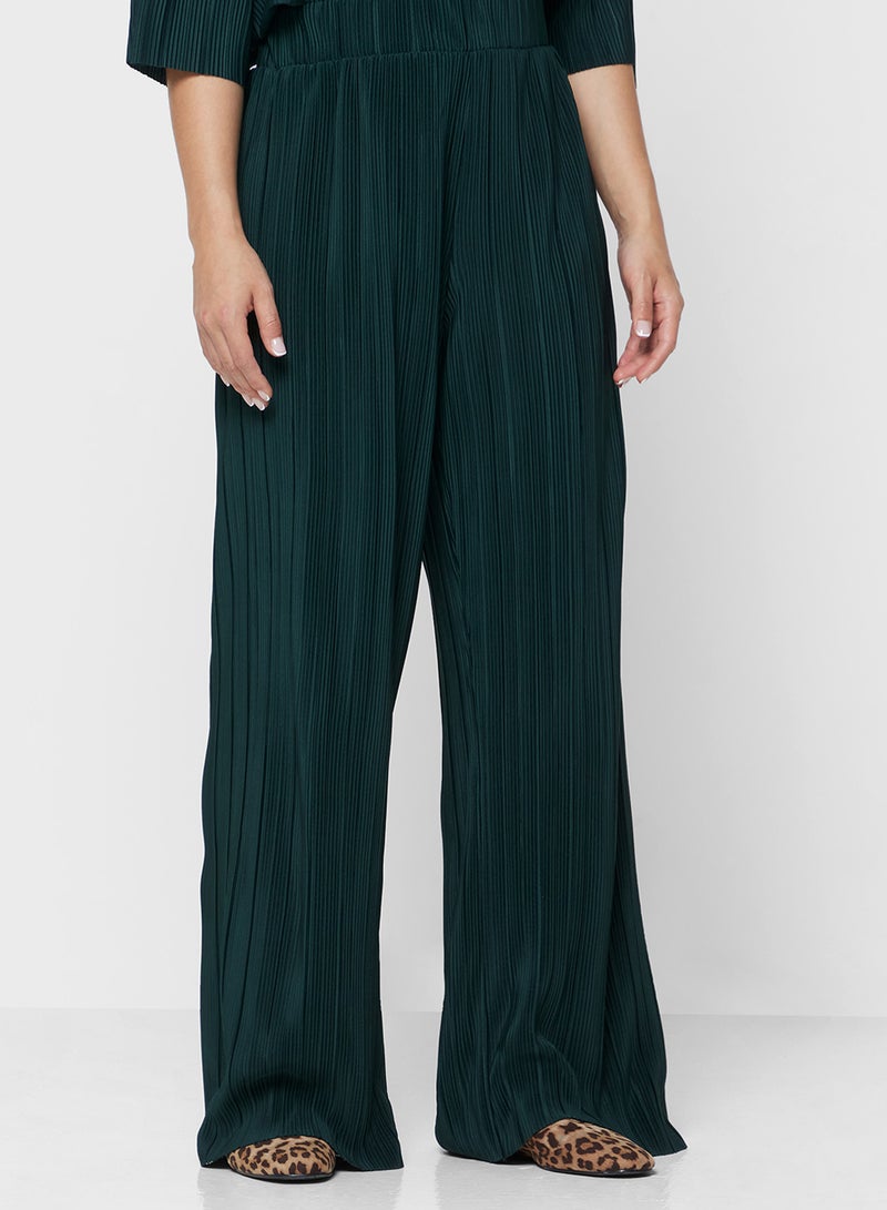 ONLY Plisse Detail Wide Leg Pants - Image 1