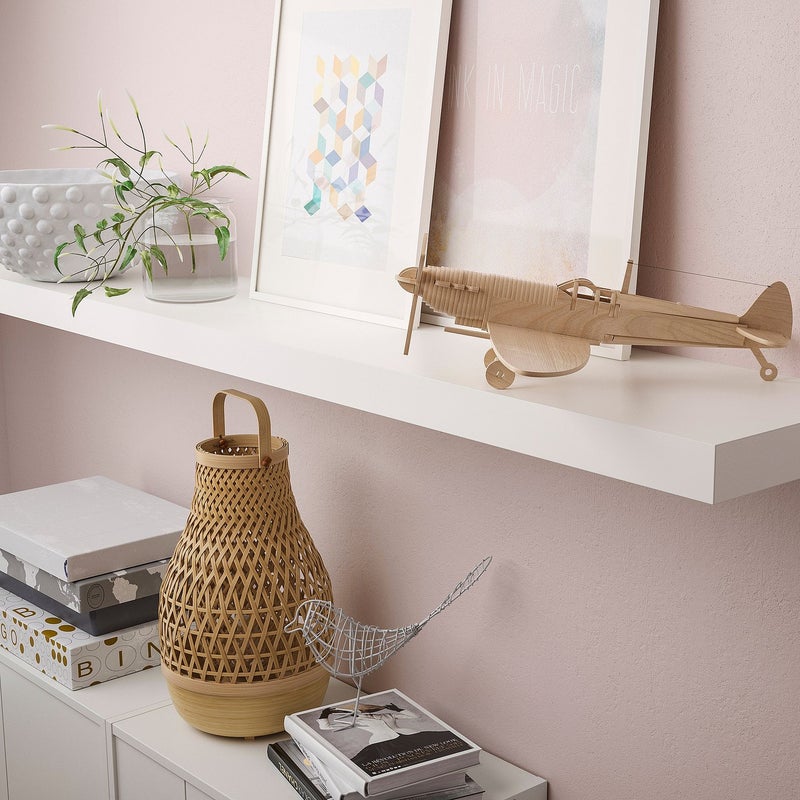 Baitique Floating Wall Shelf, White, 110x26 cm - Image 2