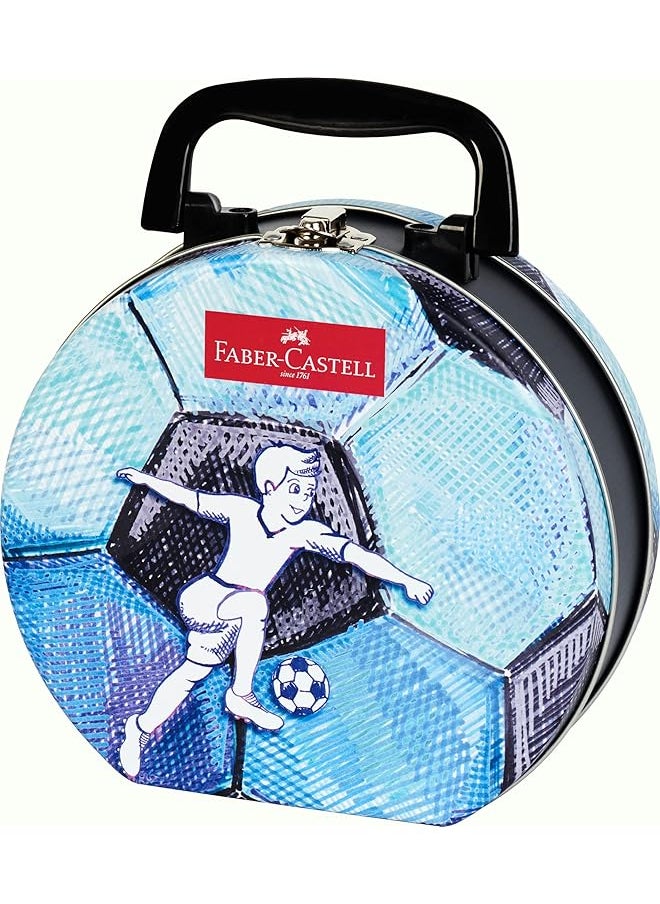 FABER-CASTELL - Connector Fiber Tip Pen In Soccer Bag Tin 33 Piece Set Multicolor - Image 1