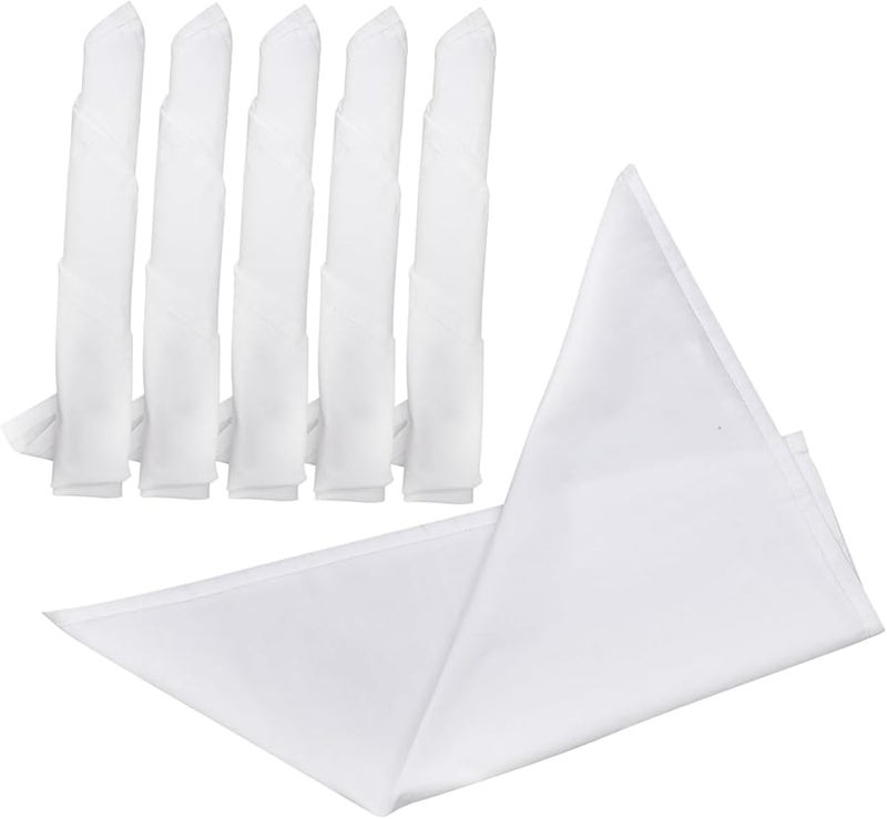 6 عبوات مناديل تنظيف الكؤوس البيضاء القابلة لإعادة الاستخدام والغسيل، ومناديل المائدة المتينة للمنزل والفنادق والحفلات - Image 1