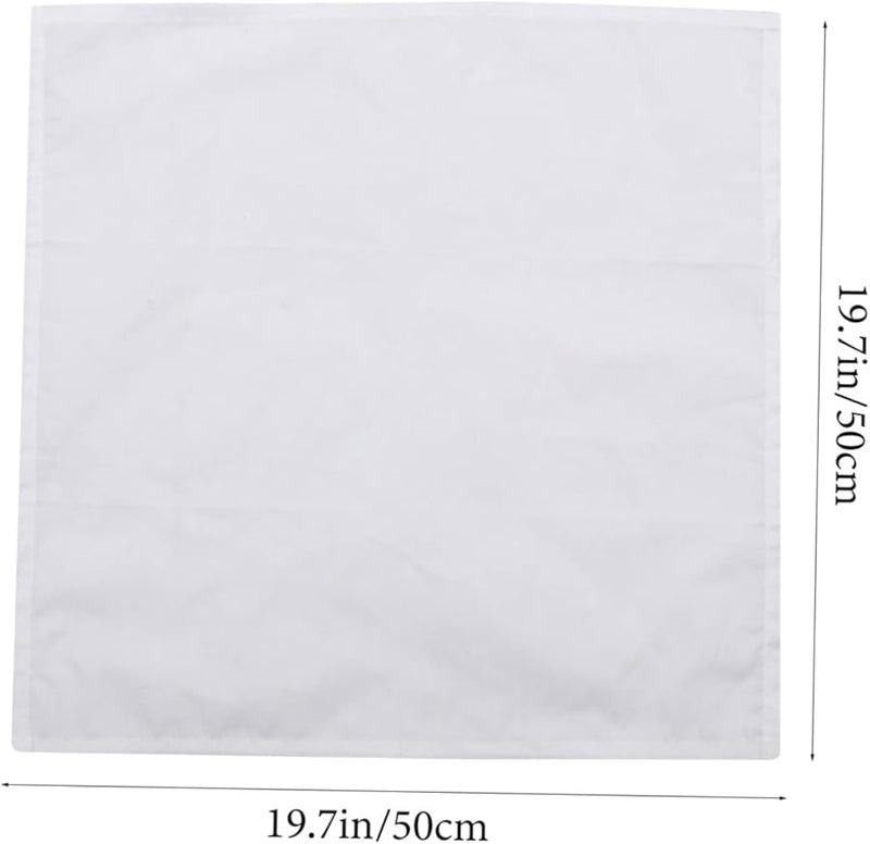 6 عبوات مناديل تنظيف الكؤوس البيضاء القابلة لإعادة الاستخدام والغسيل، ومناديل المائدة المتينة للمنزل والفنادق والحفلات - Image 3