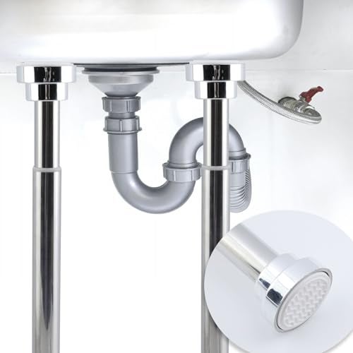 Chinflly Undermount Sink Brackets,Cylindrical-Shape Stainless Steel Adjustable, Bathroom Kitchen Sink Support Legs, Drilling Free Sink Repair Support Brackets, 2 Sets - Image 5
