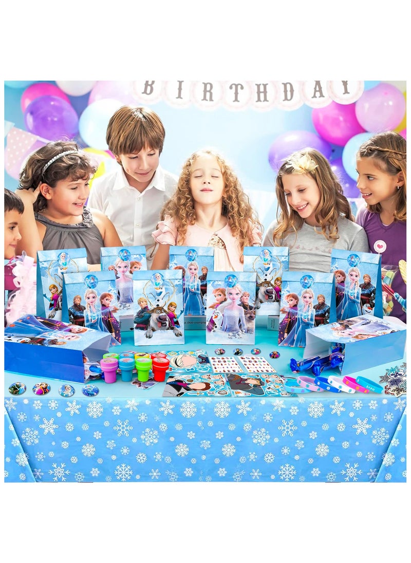 FRUITFUL PARTY Frozen Party Favors, 115pcs All-in-One Frozen Birthday Party Favors Set Including Frozen Party Favor Bags Stamper Stickers Badges etc Elsa Party Favors for Frozen Party Decorations Supplies  - Image 5