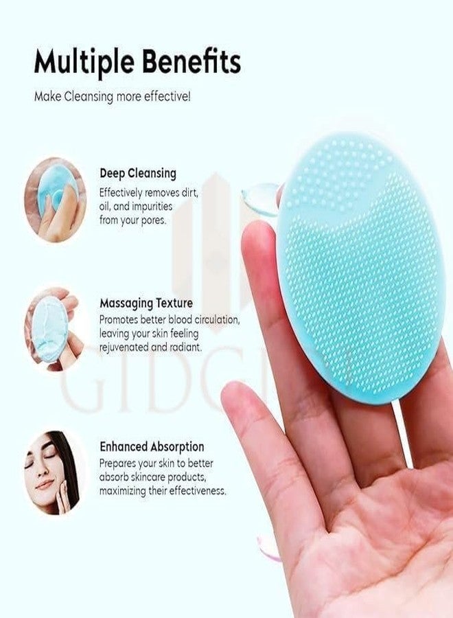 Axenta Soft Silicone Back Scrubber Long Handle Bath Brush + Body Scrubber Bath Brush + Scalp Massager for Hair + Face Scrubber Brush, Combination Combo, Super-Exfoliating & Lathering Body Scrubber, Shower Brush | BPA-Free | for Men and Women - Image 3