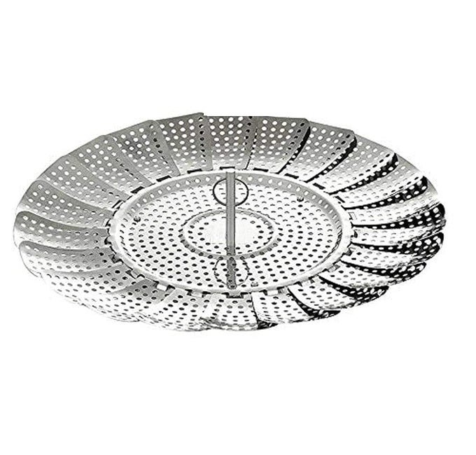 STAINLESS STEEL STEAMER INSERT COOKING VEGETABLES FISH CHICKEN AND DUMPLINGS TWO LEVELS SO YOU CAN KEEP THE DISHES APART STEAMER SERVING BOWL PACK OF 1